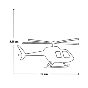 Mål av helikopter figur.