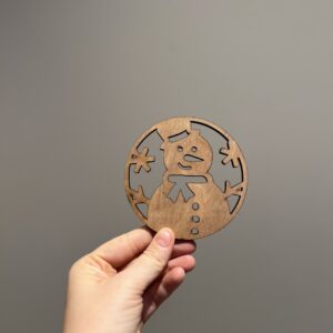Bilde av den klare forsiden på jule drikkeunderlag, design 1 av 4.