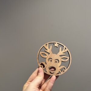 Bilde av den klare forsiden på jule drikkeunderlag, design 2 av 4.