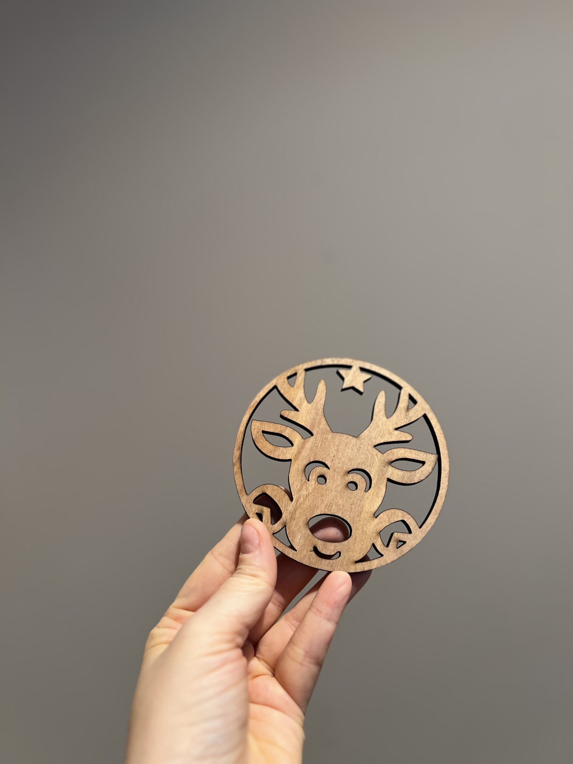 Bilde av den klare forsiden på jule drikkeunderlag, design 2 av 4.