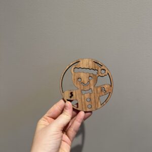 Bilde av den klare forsiden på jule drikkeunderlag, design 3 av 4.