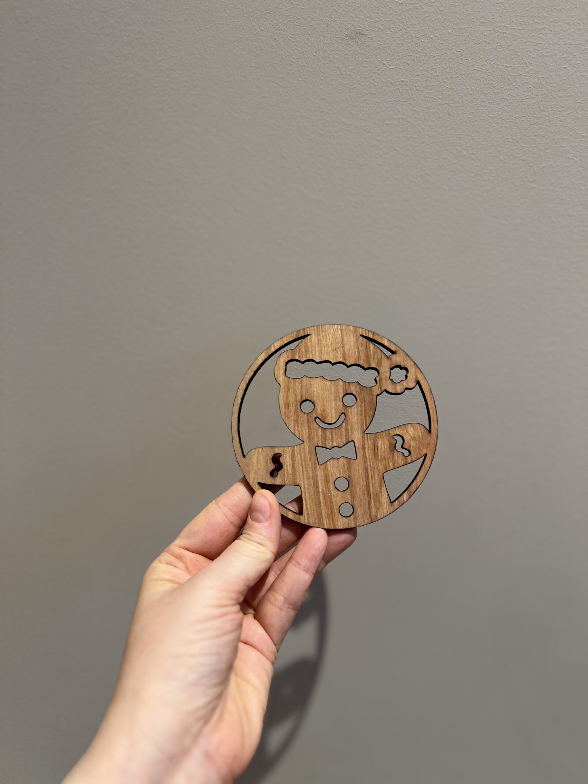Bilde av den klare forsiden på jule drikkeunderlag, design 3 av 4.